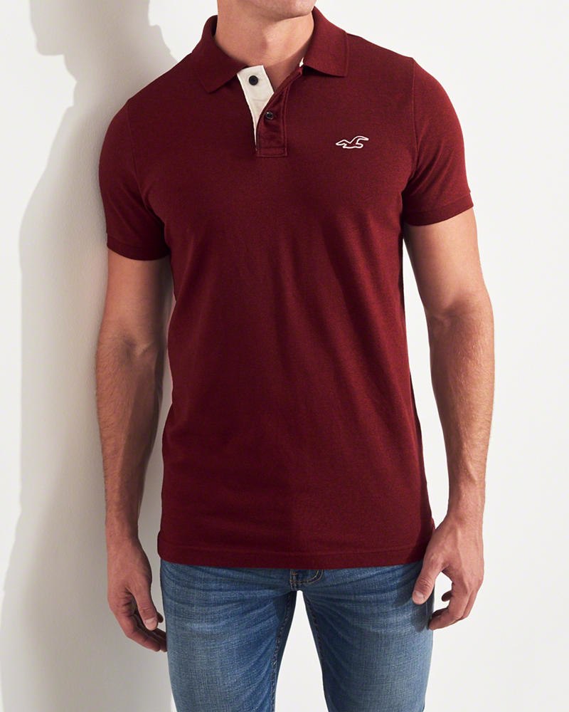 Hollister muscle fit outlet polo